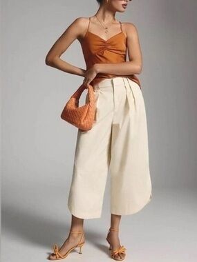 Mare Mare x Anthropologie Super Wide Leg   Tulip Hem Pants Boho Scandinavian